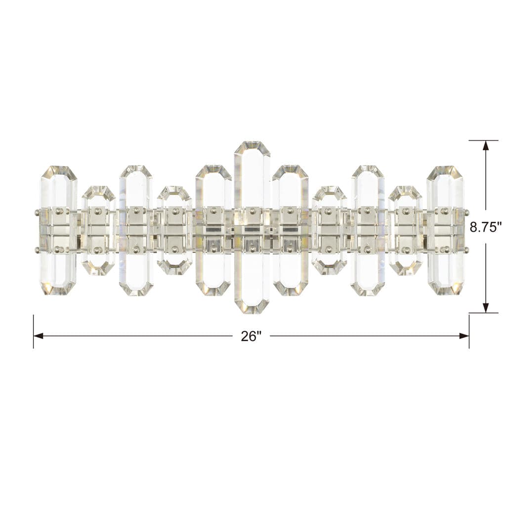 Bolton 3 Light Vanity-Crystorama Lighting Company-CRYSTO-BOL-8883-PN-Bathroom Lighting-1-France and Son