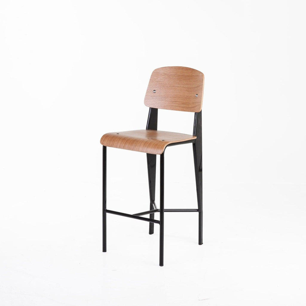 Mid-Century Modern Reproduction Standard Barstool - Black Inspired by Jean Prouve