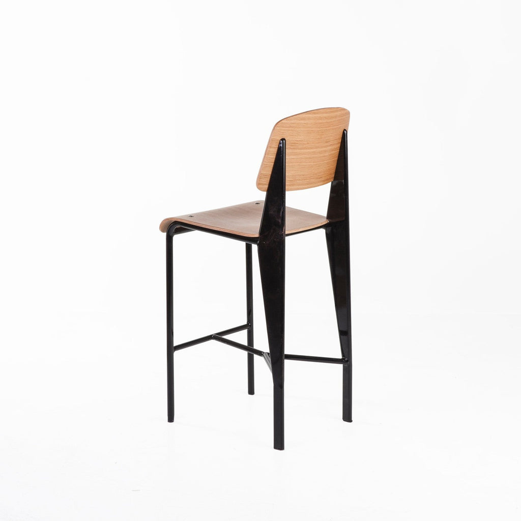 Mid-Century Modern Reproduction Standard Barstool - Black Inspired by Jean Prouve