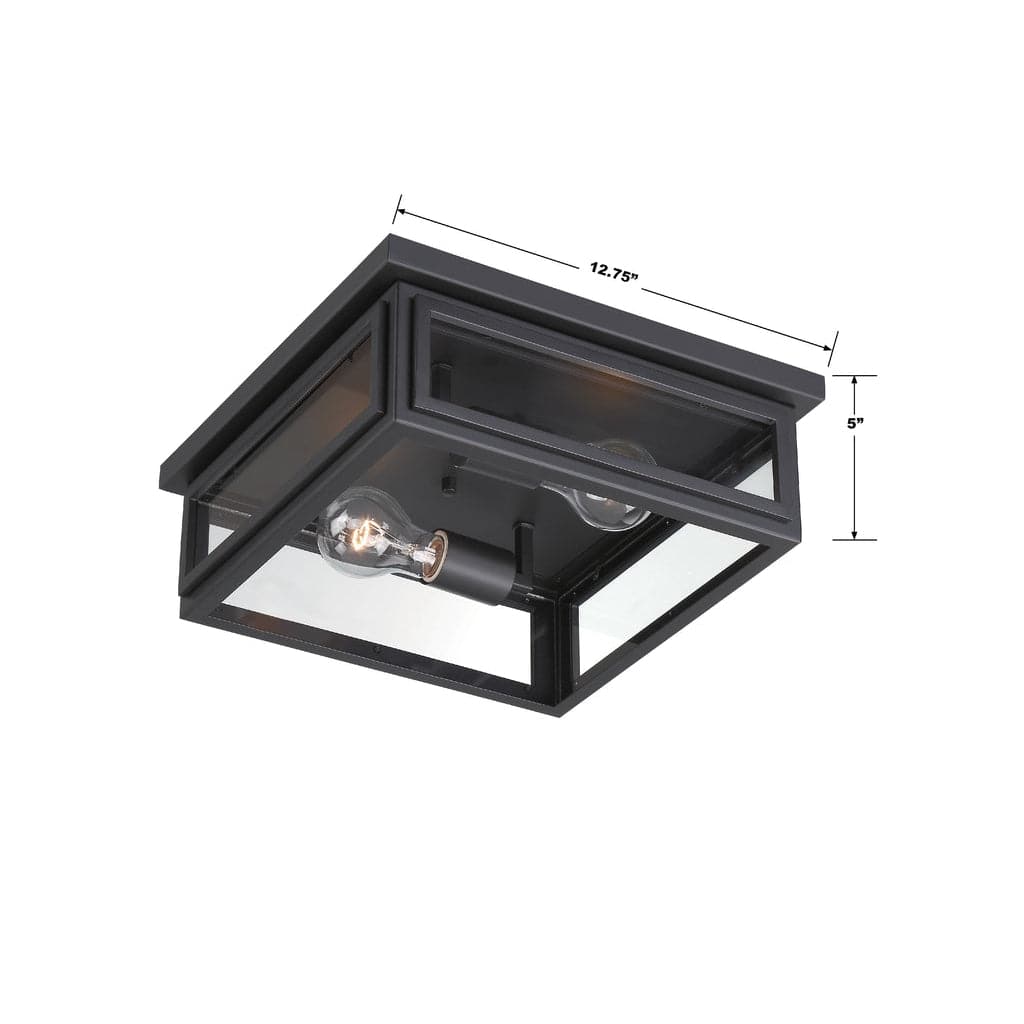 Byron 2 Light Outdoor Ceiling Mount-Crystorama Lighting Company-CRYSTO-BYR-80100-MK-Outdoor Flush Mounts-1-France and Son