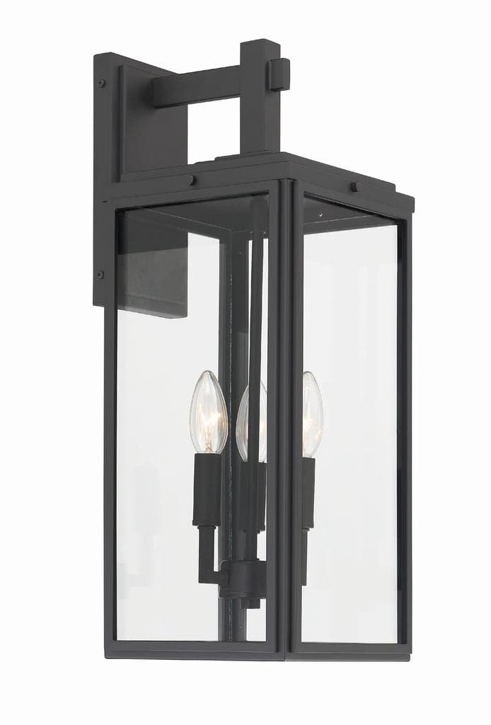 Byron 3 Light Outdoor Wall Mount-Crystorama Lighting Company-CRYSTO-BYR-80103-MK-Outdoor Flush Mounts-1-France and Son