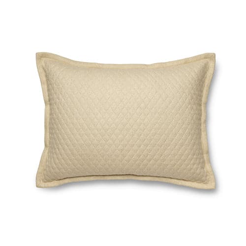 Quilted Basketweave Sham-Ann Gish-ANNGISH-SHBQE-IVO-Bedding26 x 26 Ivory-1-France and Son