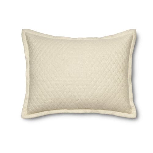 Quilted Basketweave Sham-Ann Gish-ANNGISH-SHBQE-IVO-Bedding26 x 26 Ivory-1-France and Son