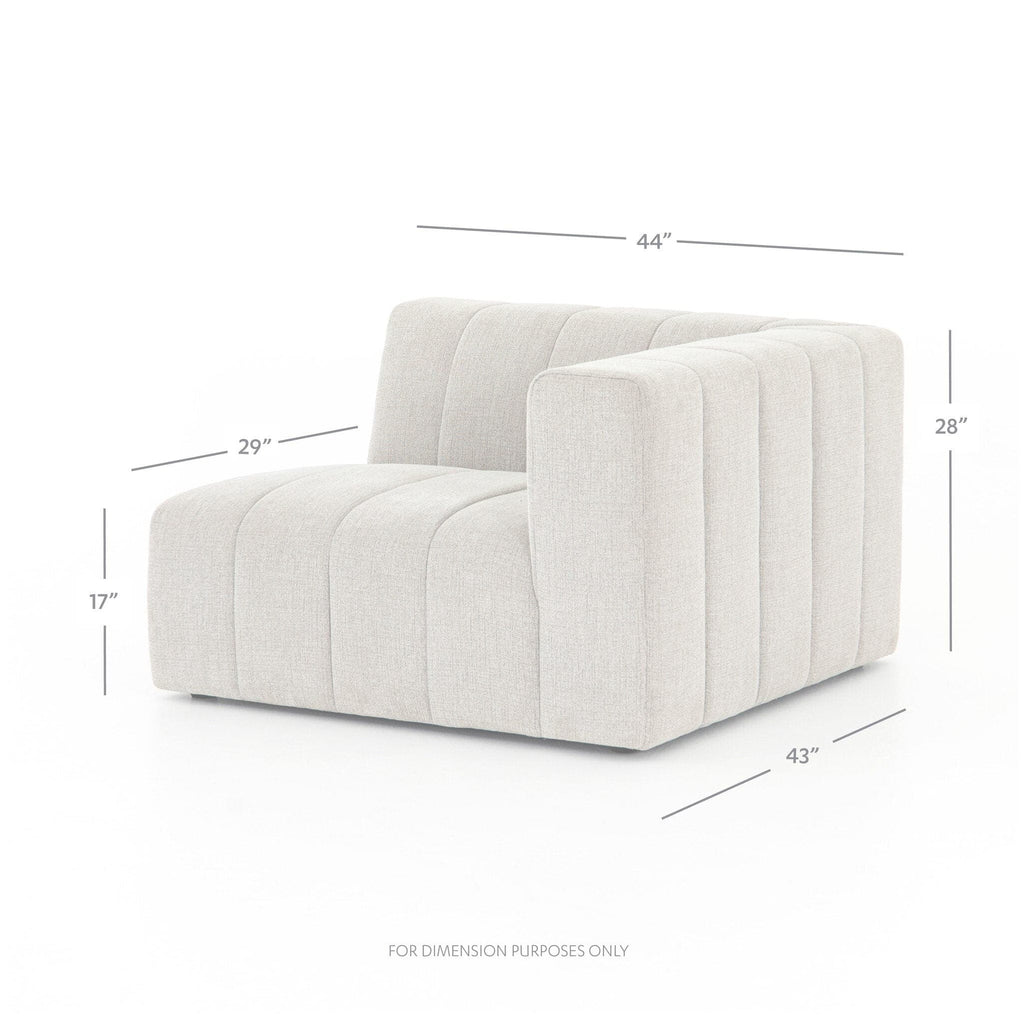Langham Channeled Sectional Pieces-Four Hands-FH-CGRY-001-320-RARM-SectionalsRAF Piece-6-France and Son