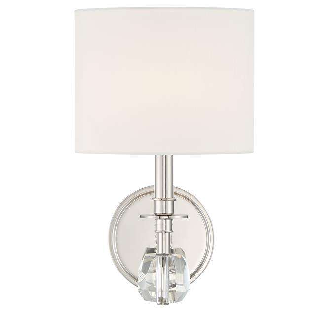 Chimes 1 Light Polished Nickel Sconce-Crystorama Lighting Company-CRYSTO-CHI-211-PN-Wall Lighting-1-France and Son