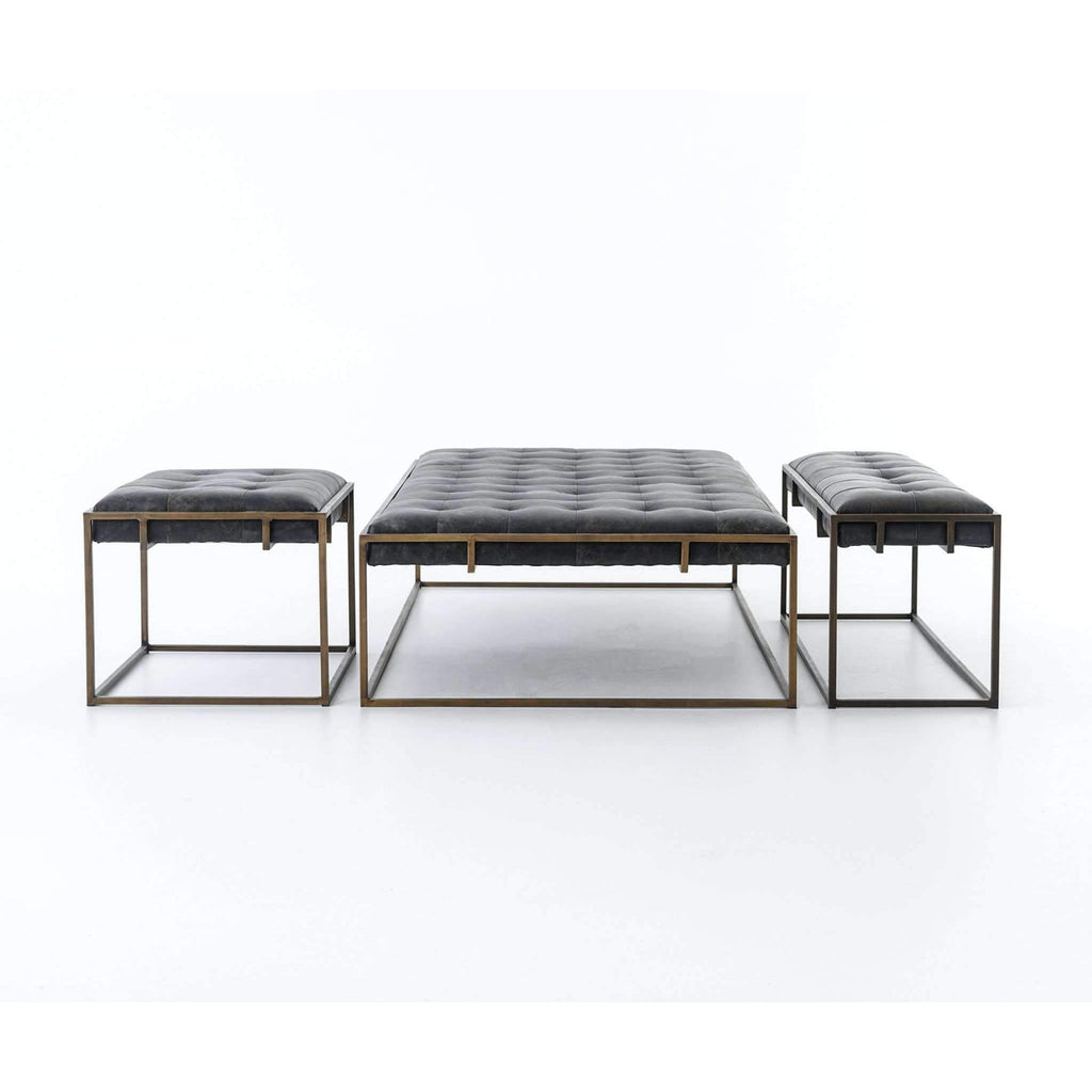 Oxford Coffee Table-Four Hands-FH-CIRD-158-Coffee TablesRectangle Small-Rialto Ebony / Antique Brass-11-France and Son