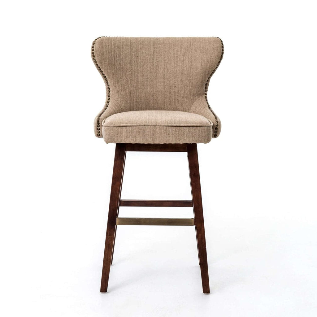 Julie Swivel Bar Stool - Hyde Clay-Four Hands-STOCKR-FH-CLIN-M5K-030-Bar Stools-2-France and Son