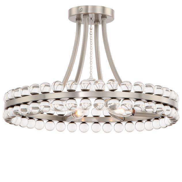 Clover 4 Light Ceiling Mount-Crystorama Lighting Company-CRYSTO-CLO-8894-AG-Flush MountsAged Brass-1-France and Son
