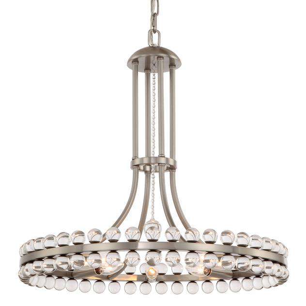 Clover 8 Light Chandelier-Crystorama Lighting Company-CRYSTO-CLO-8898-AG-ChandeliersAged Brass-1-France and Son