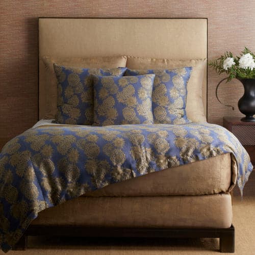 Chrysanthemum Pillow-Ann Gish-ANNGISH-PWCY2222-BLE-Bedding-1-France and Son