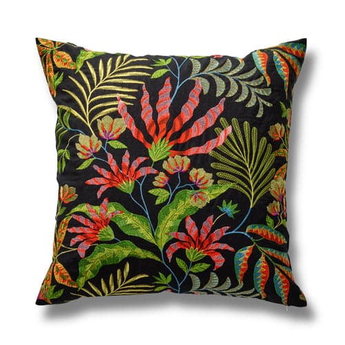 Cloud Forest Pillow-Ann Gish-ANNGISH-PWCF2424-BLK-BeddingBlack-3-France and Son