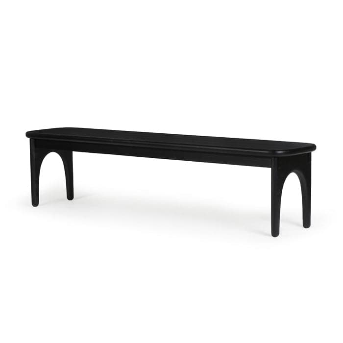 Luna Dining Bench-Union Home Furniture-UNION-DIN00281-BenchesCharcoal Oil Finish-1-France and Son