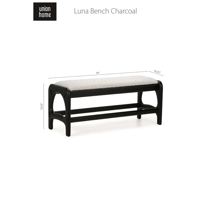 Luna Bench – Charcoal-Union Home Furniture-UNION-DIN00287-Benches-1-France and Son