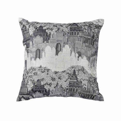Duomo Pillow-Ann Gish-ANNGISH-PWDM2424-GRY-Bedding24"x24"-3-France and Son