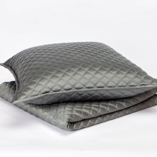 Double Diamond Coverlet Set-Ann Gish-ANNGISH-YSETCODDK-CHA-BeddingCharcoal-King-1-France and Son