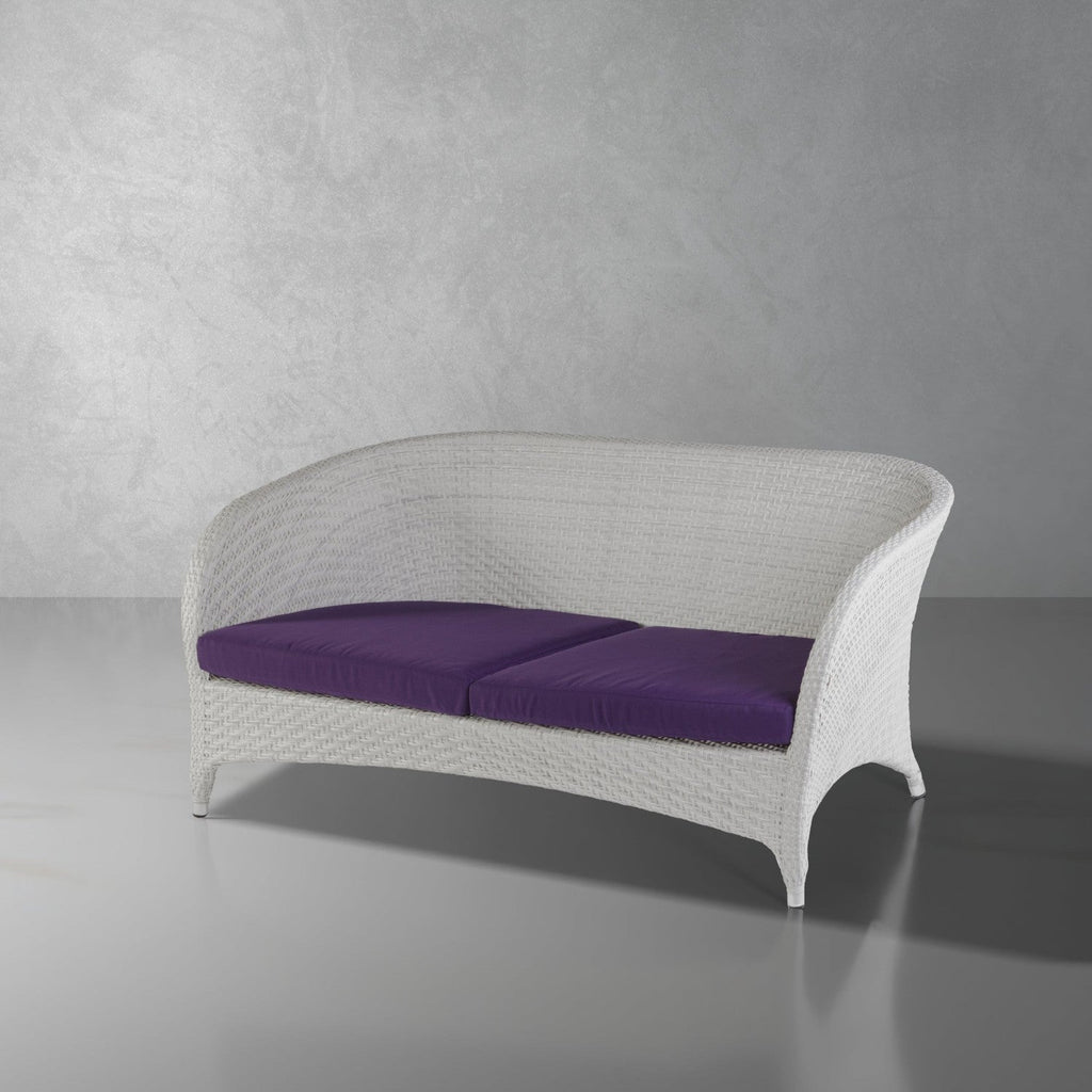 Modern Darcy Outdoor Sofa with Purple Sunbrella Cushion