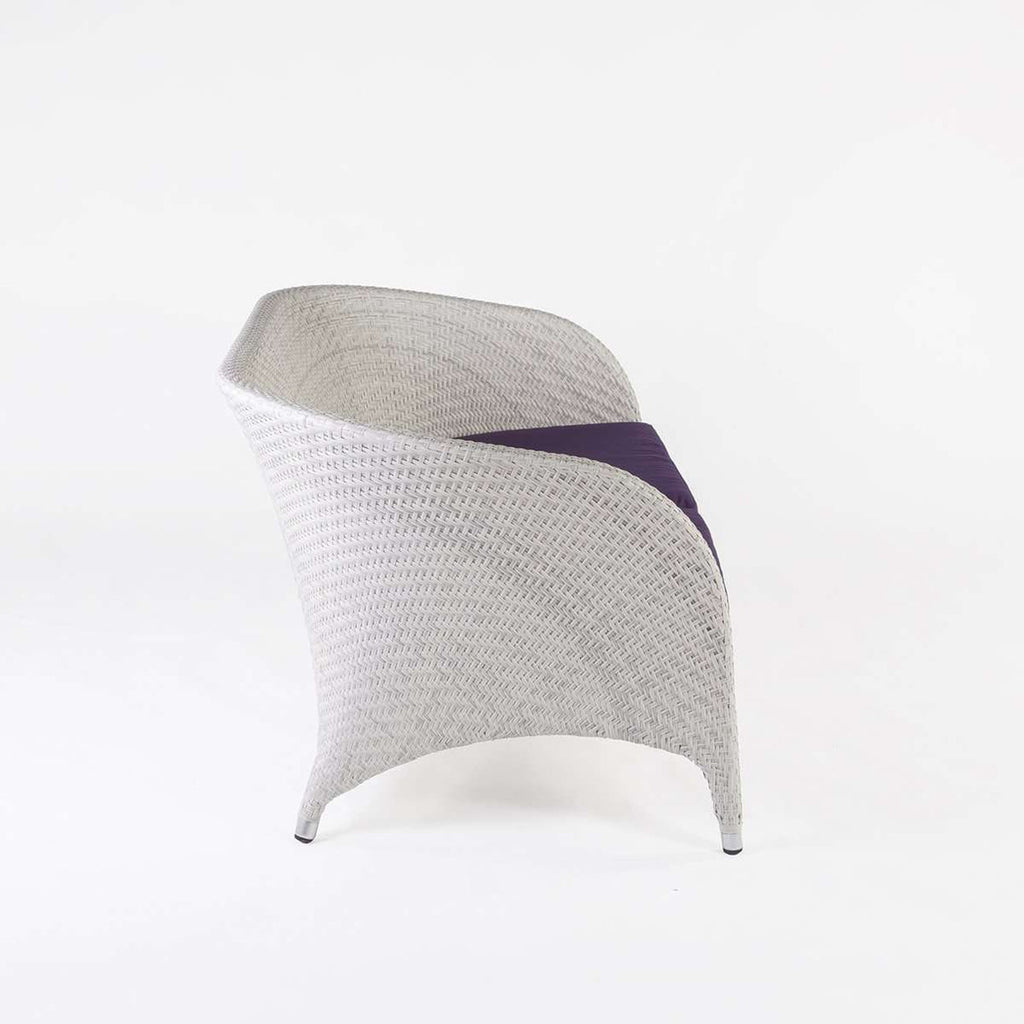 Modern Darcy Outdoor Sofa with Purple Sunbrella Cushion