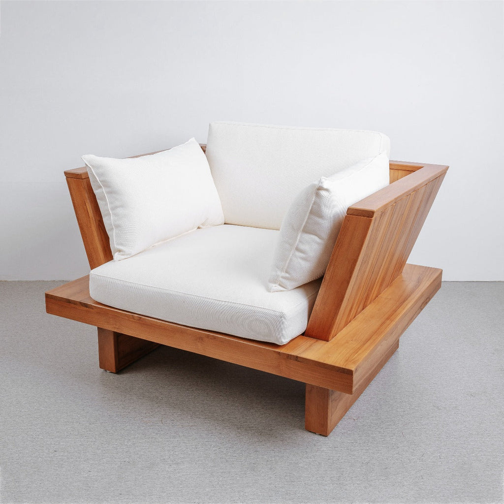 Zen Teak Platform Chair-France & Son-FL1007-Lounge Chairs-1-France and Son