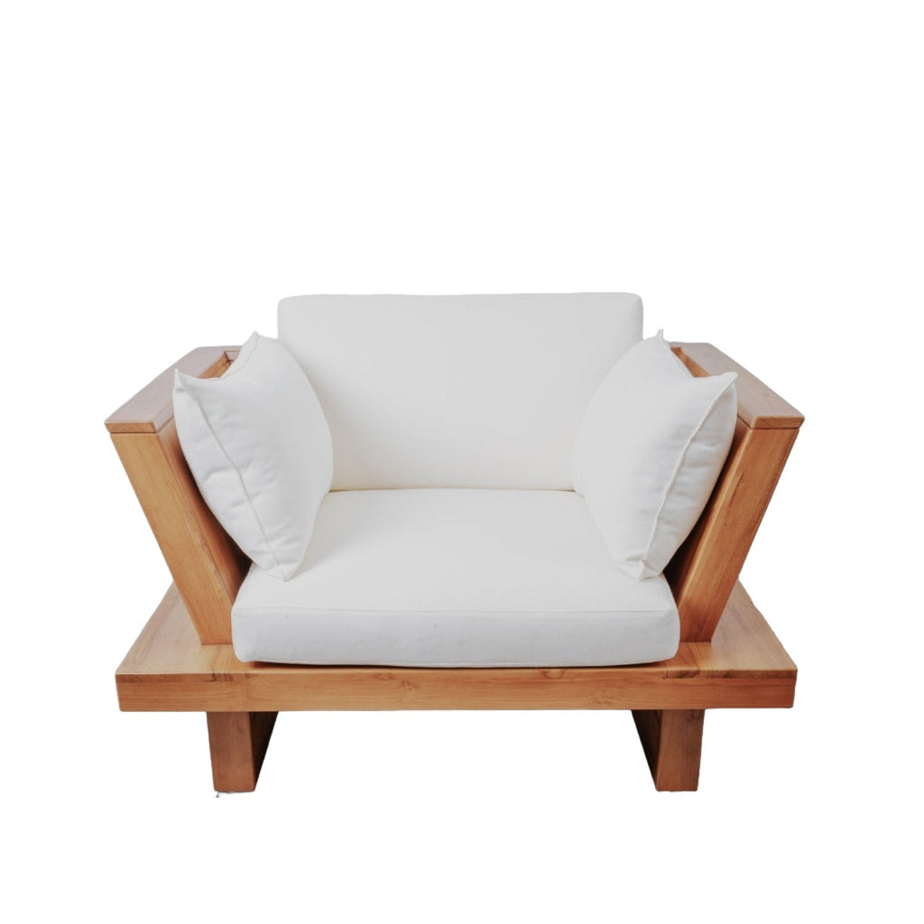 Zen Teak Platform Chair-France & Son-FL1007-Lounge Chairs-1-France and Son