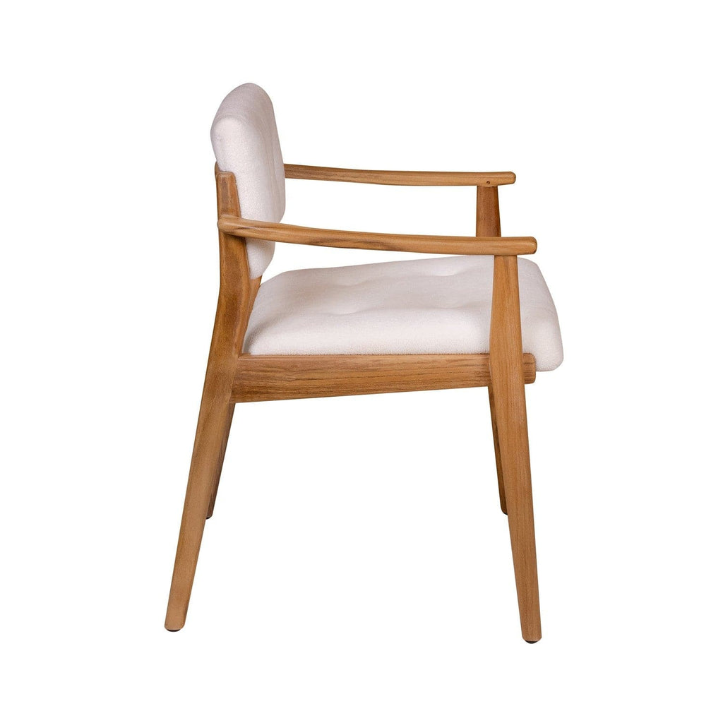 McMillian Dining Arm Chair-France & Son-FL1072OWHT-Dining Chairs-2-France and Son