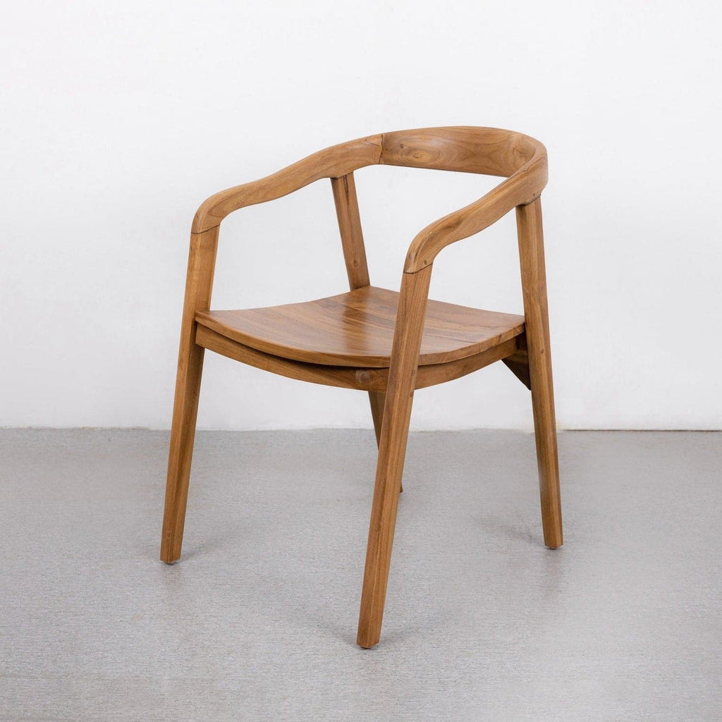 Hans Teak Arm Chair-France & Son-FL1082NTRL-Dining Chairs-2-France and Son