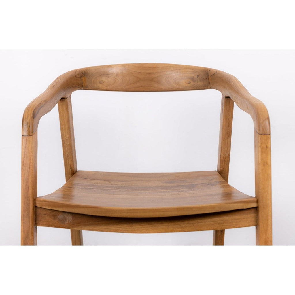 Hans Teak Arm Chair-France & Son-FL1082NTRL-Dining Chairs-2-France and Son