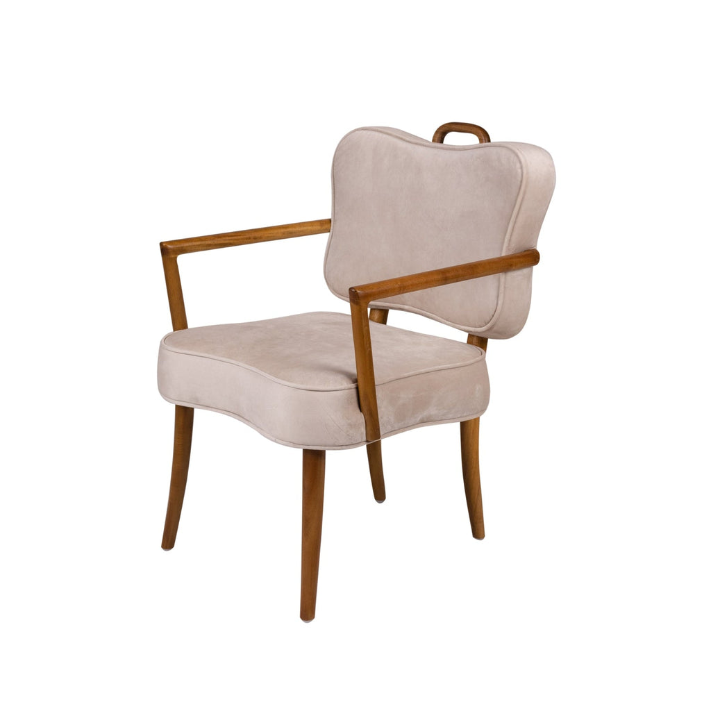 Royere Dining Arm Chair - Velvet-France & Son-FL1087H-BGE-Dining Chairs-1-France and Son