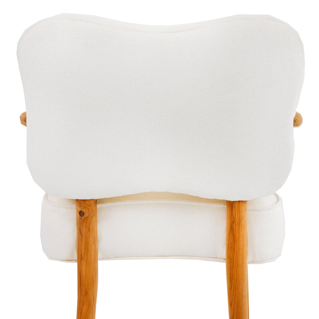 Royere Dining Arm Chair-France & Son-FL1087IVORY-Dining Chairs-2-France and Son