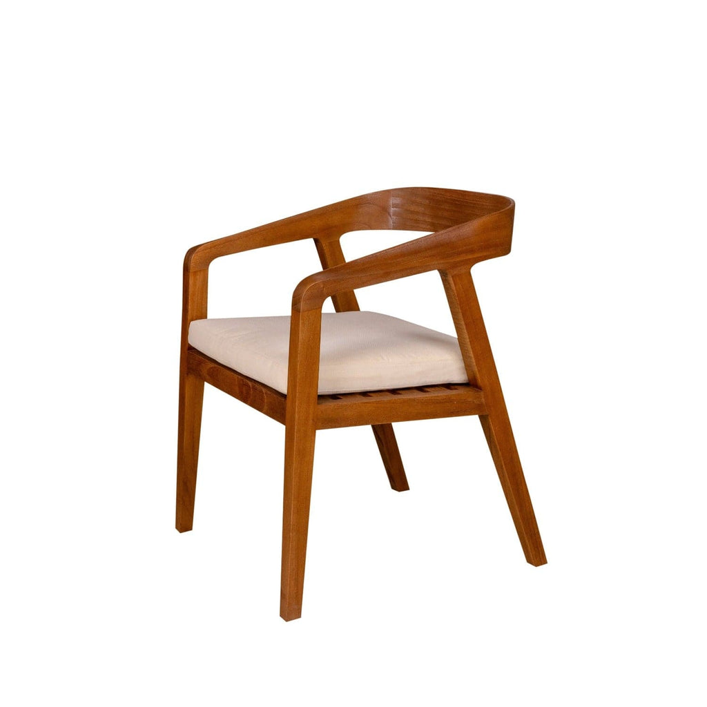 Fields Teak Dining Arm Chair-France & Son-FL1094BGE-Dining Chairs-2-France and Son