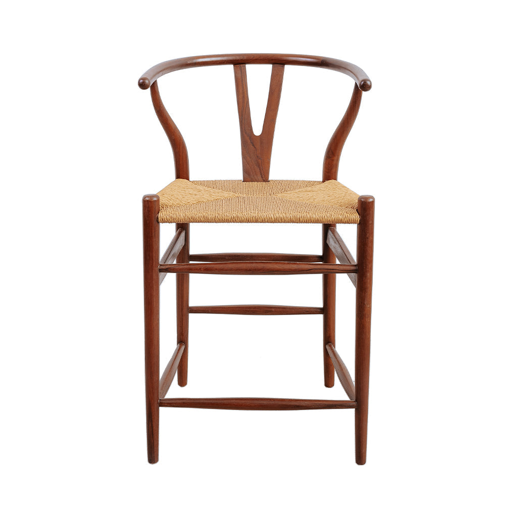 Wishbone Teak Counter Stool-France & Son-FL1180NTRL-Bar StoolsNatural-3-France and Son