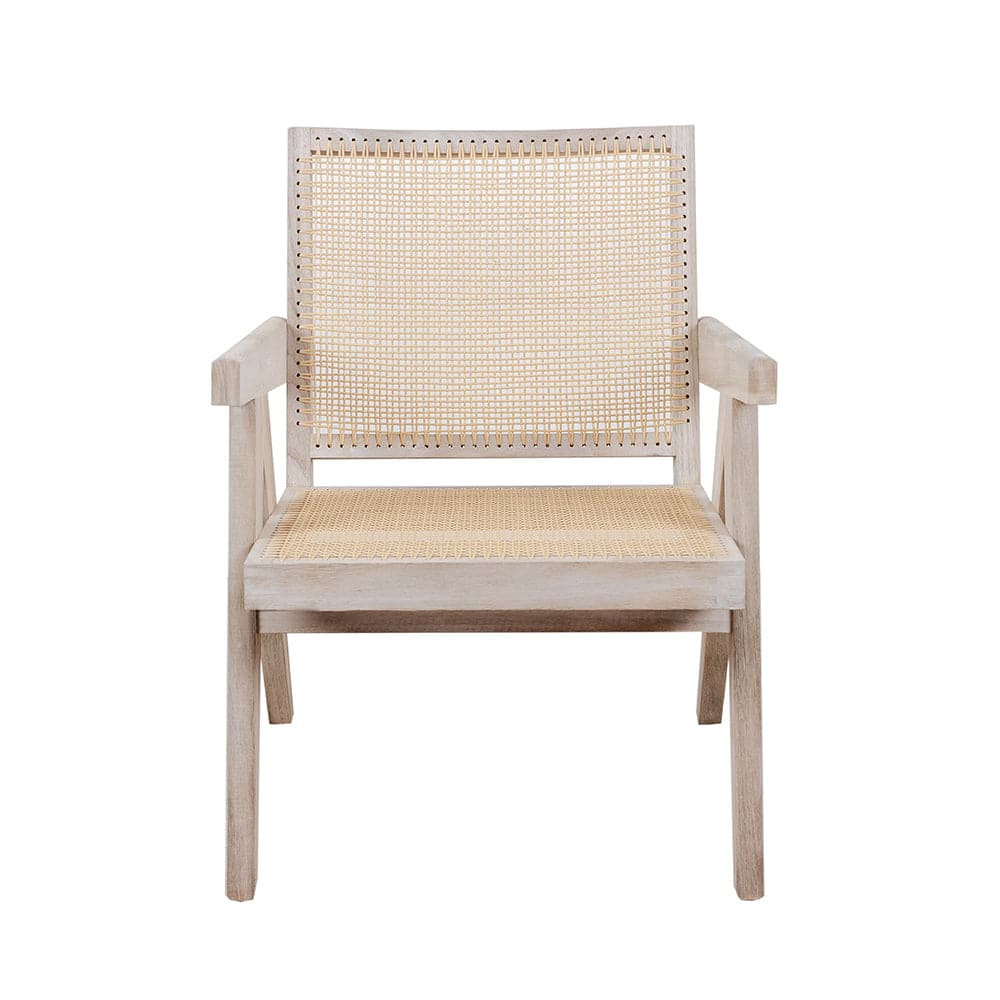 Jeanneret Lounge Chair with Arms - Weathered Grey Teak-France & Son-FL1317GREY-SYN-Outdoor Lounge Chairs-1-France and Son