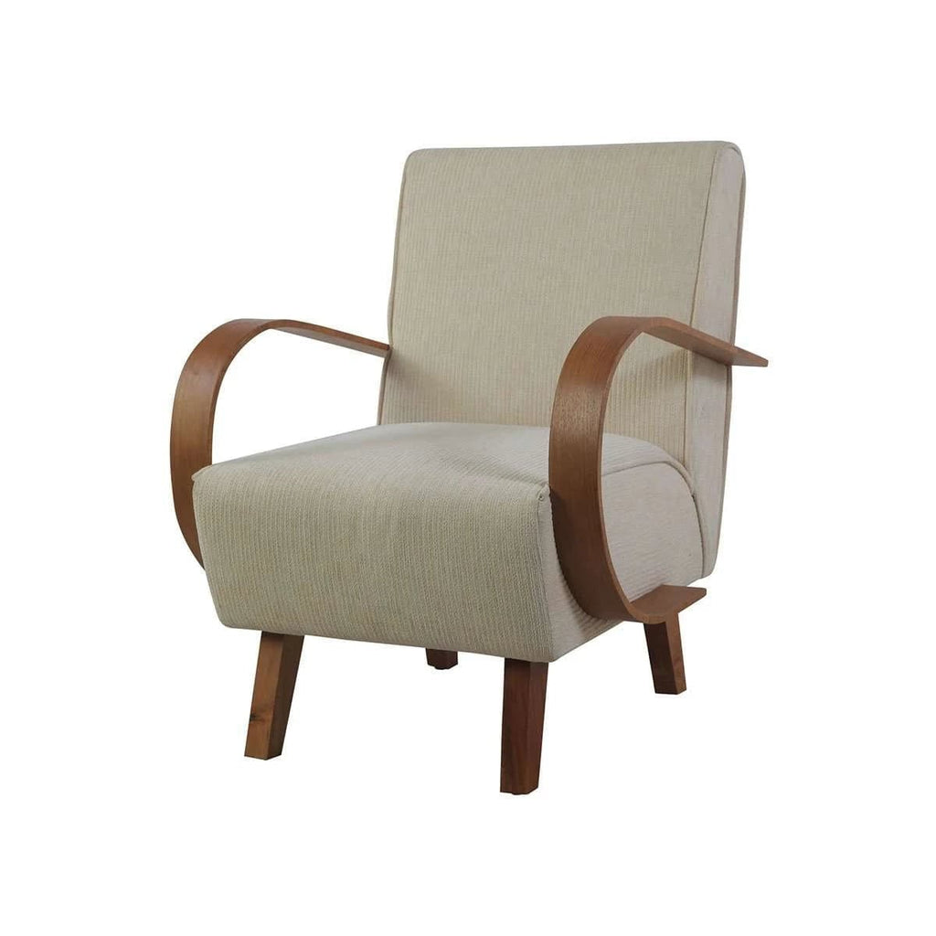 Mid Century Teak Halabala Armchair-France & Son-FL1327BEIGE-Lounge ChairsBeige-Single-6-France and Son