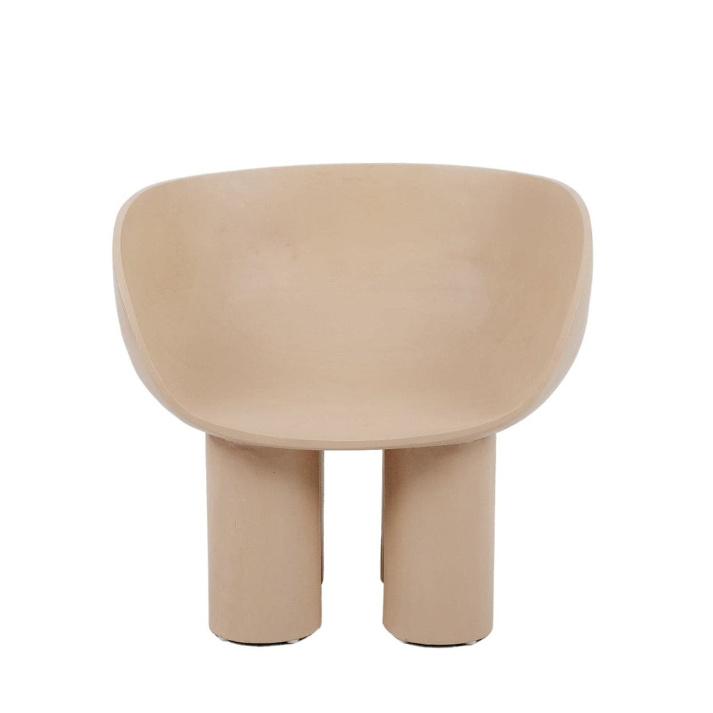 Chunk Teak Chair-France & Son-FL1334IVORY-Lounge ChairsIvory-1-France and Son