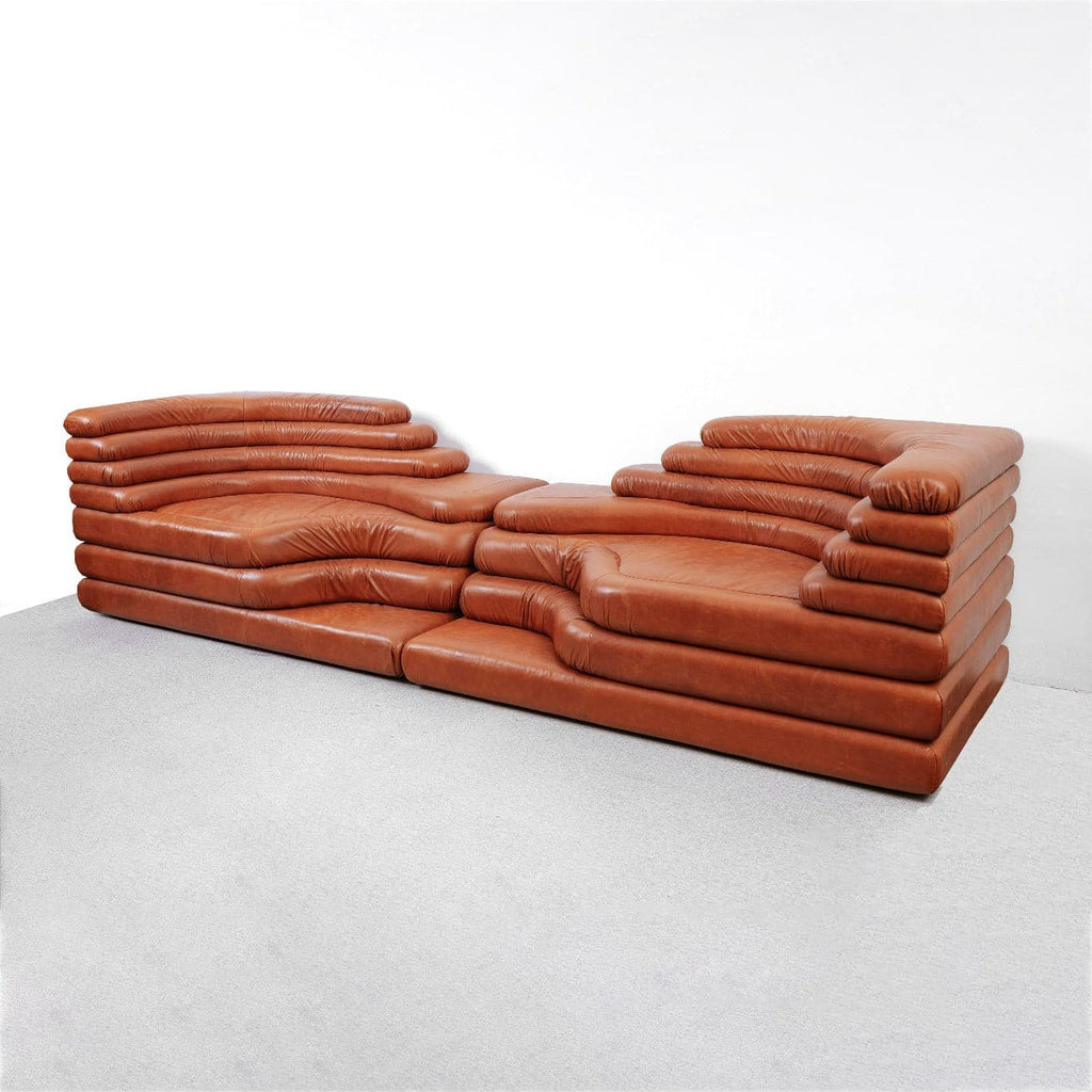 Terrazza Sofa - Leather-France & Son-FL2468LBLKR-SofasBlack-Right-7-France and Son