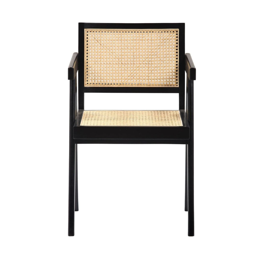 Mid Century Hand Cane Jeanneret Armchair Type 1-France & Son-FL1396NTRL-Dining ChairsNatural Teak-Single-1-France and Son
