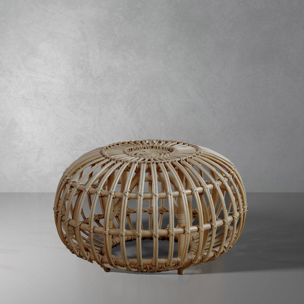 Keyan Rattan ottoman-France & Son-FL1431BRN-Coffee TablesBrown-5-France and Son