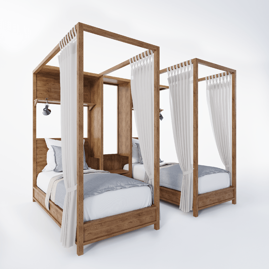Martindale Canopy Bed-France & Son-FL1909-Q-BedsQueen-2-France and Son