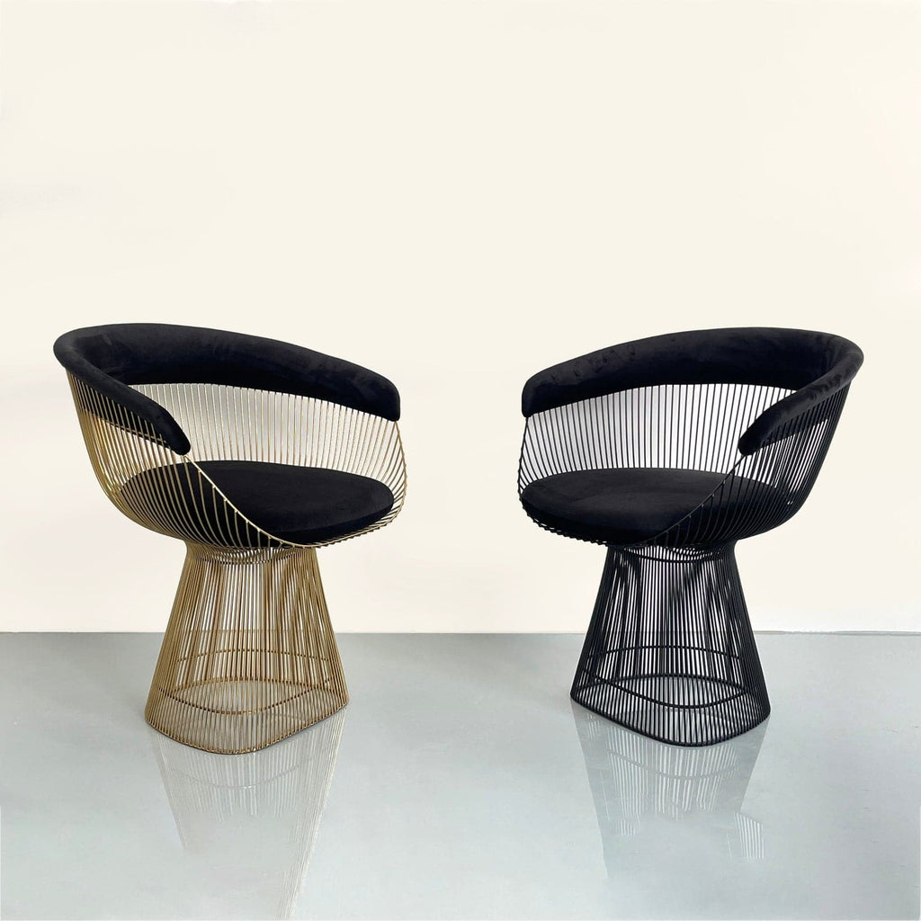 Platner Dining Chair-France & Son-FMC029BLKSS-Dining ChairsPolished Steel-1-France and Son