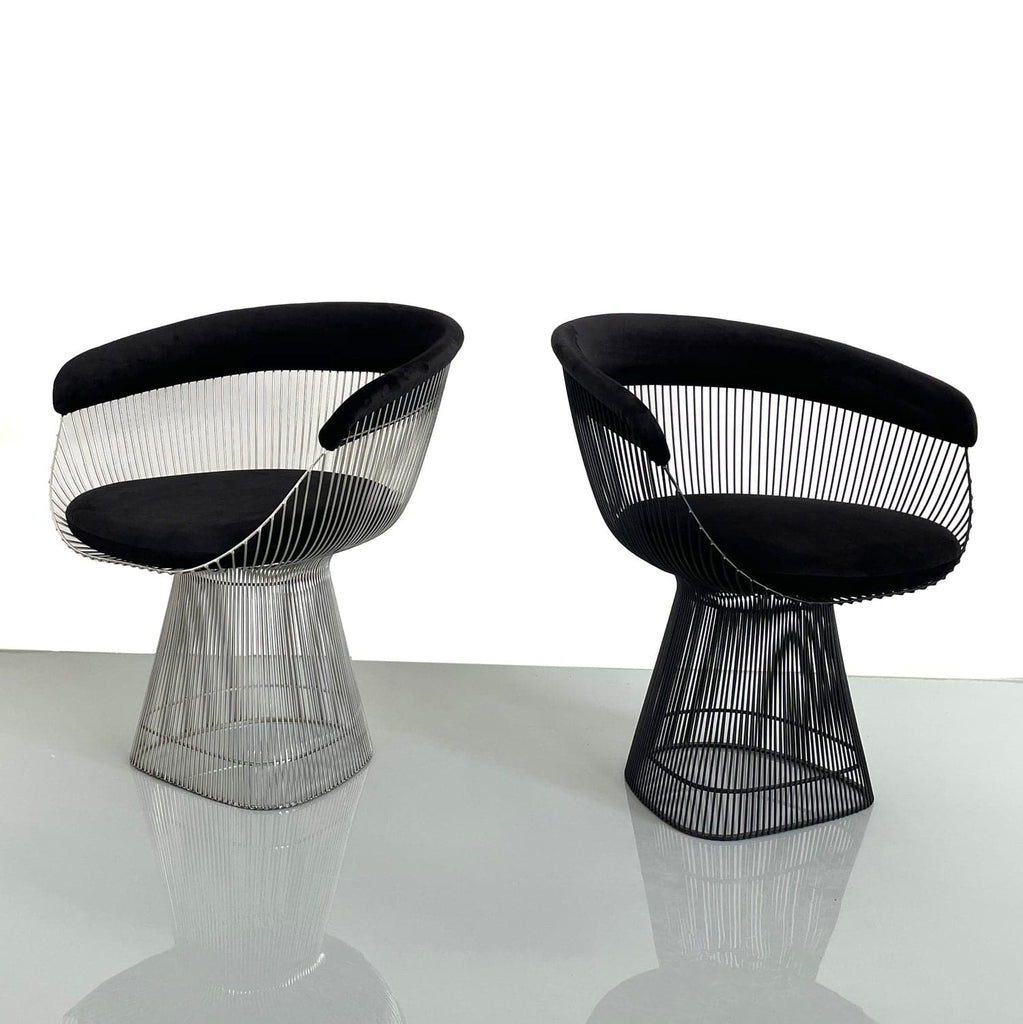 Platner Dining Chair-France & Son-FMC029BLKSS-Dining ChairsPolished Steel-1-France and Son