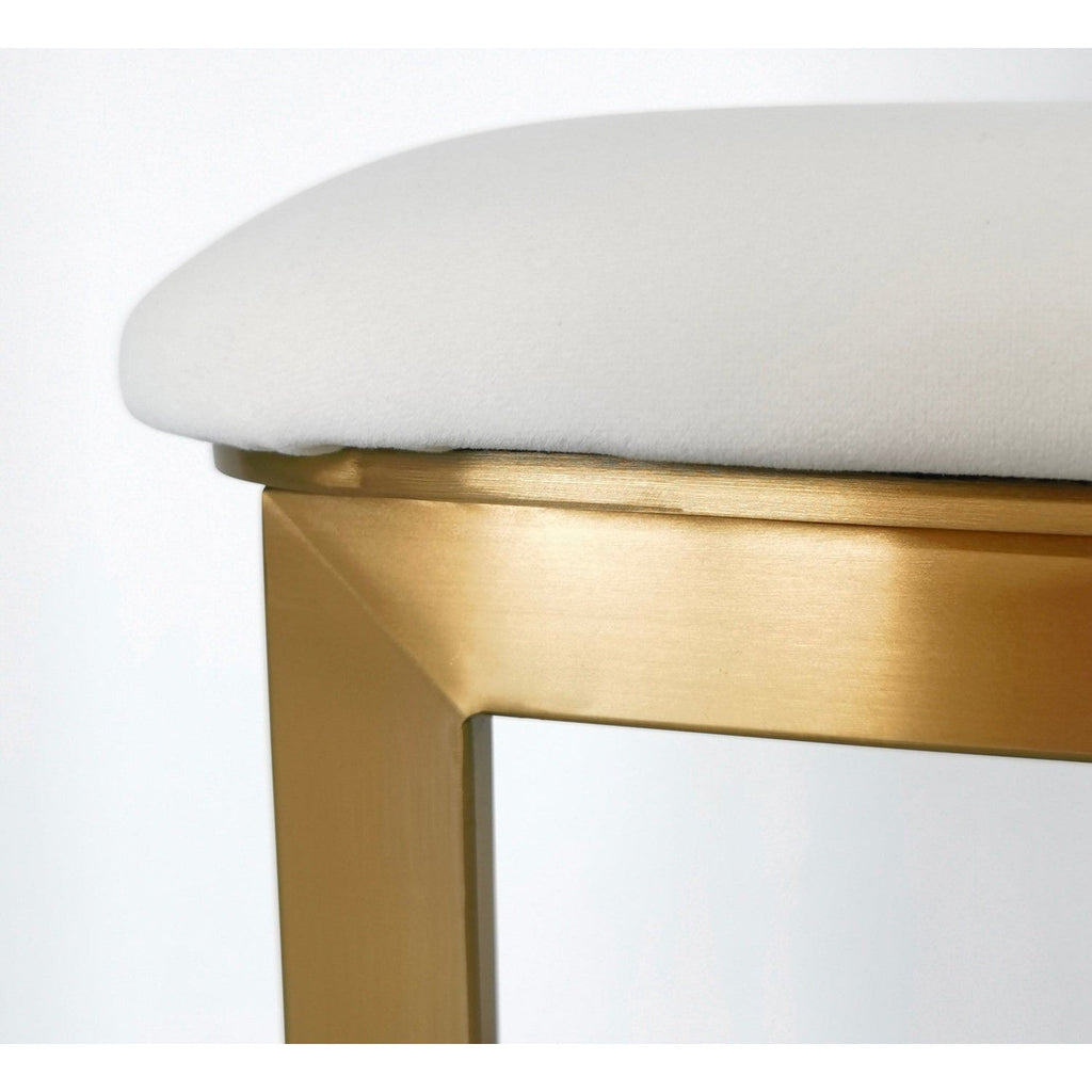 Yabu Counter Stool-France & Son-FMS005C-GWHTGLD-Bar StoolsGold / Cream Grey Boucle-7-France and Son