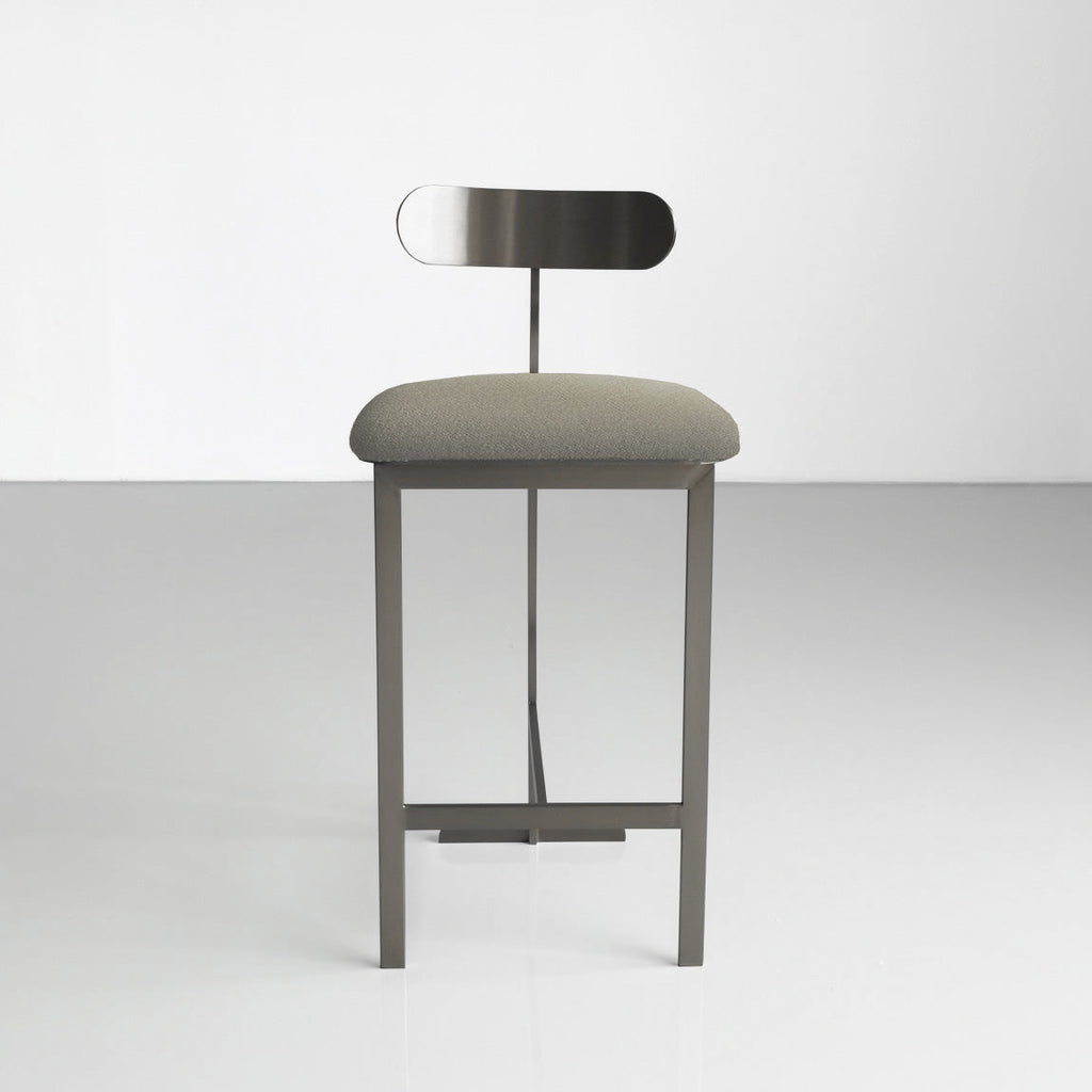 Yabu Counter Stool-France & Son-FMS005C-GWHTGLD-Bar StoolsGold / Cream Grey Boucle-7-France and Son