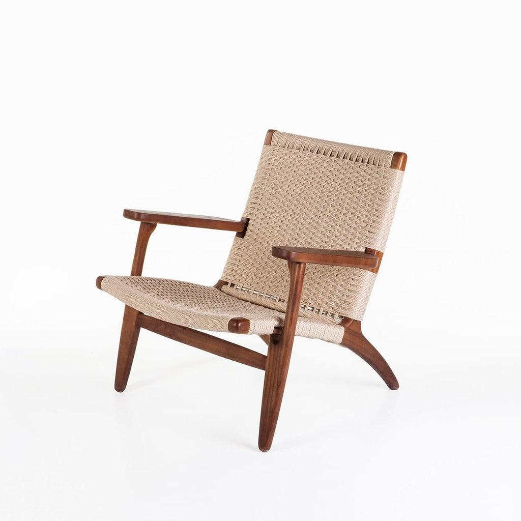 Wegner CH25 Lounge Chair-France & Son-FRC086WALNUT-Lounge ChairsBrown-Single-1-France and Son