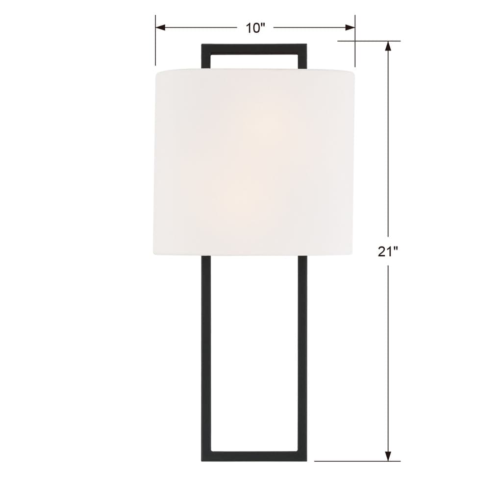 Fremont 2 Light Wall Mount-Crystorama Lighting Company-CRYSTO-FRE-422-BF-Wall LightingBlack Forged-1-France and Son