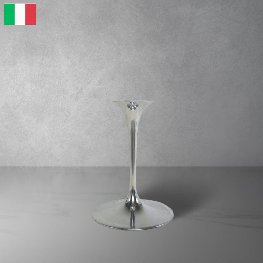 Cast Metal Tulip Table Base-France & Son-FST516ALUBASE-Dining TablesOval - Made in Italy-Chrome-8-France and Son