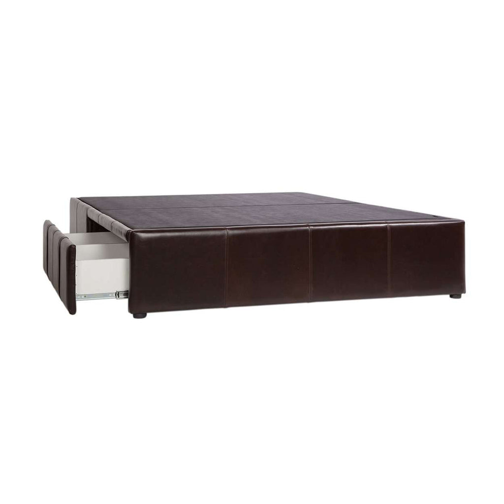 Tarentino Queen Storage Bed with Tufted Leather Headboard-France & Son-FUB3041TORI-Beds45" Headboard-1-France and Son
