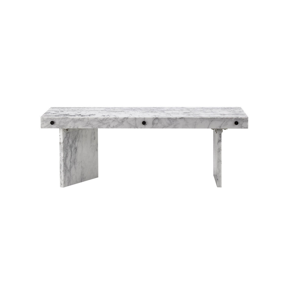 Leandro Carrara Marble Bench-France & Son-FV9872WHT-Benches-2-France and Son