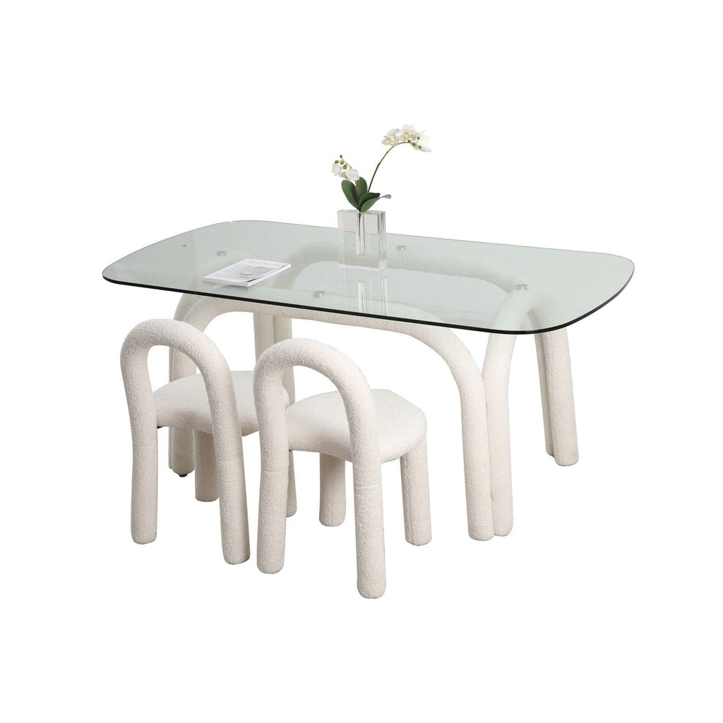 Pipeline Dining Table - Rectangle-France & Son-FXT1885WHT-Dining Tables-3-France and Son