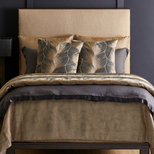 Fan Duvet-Ann Gish-ANNGISH-DVFAK-UMB-GLD-BeddingUmber / Gold-King-1-France and Son