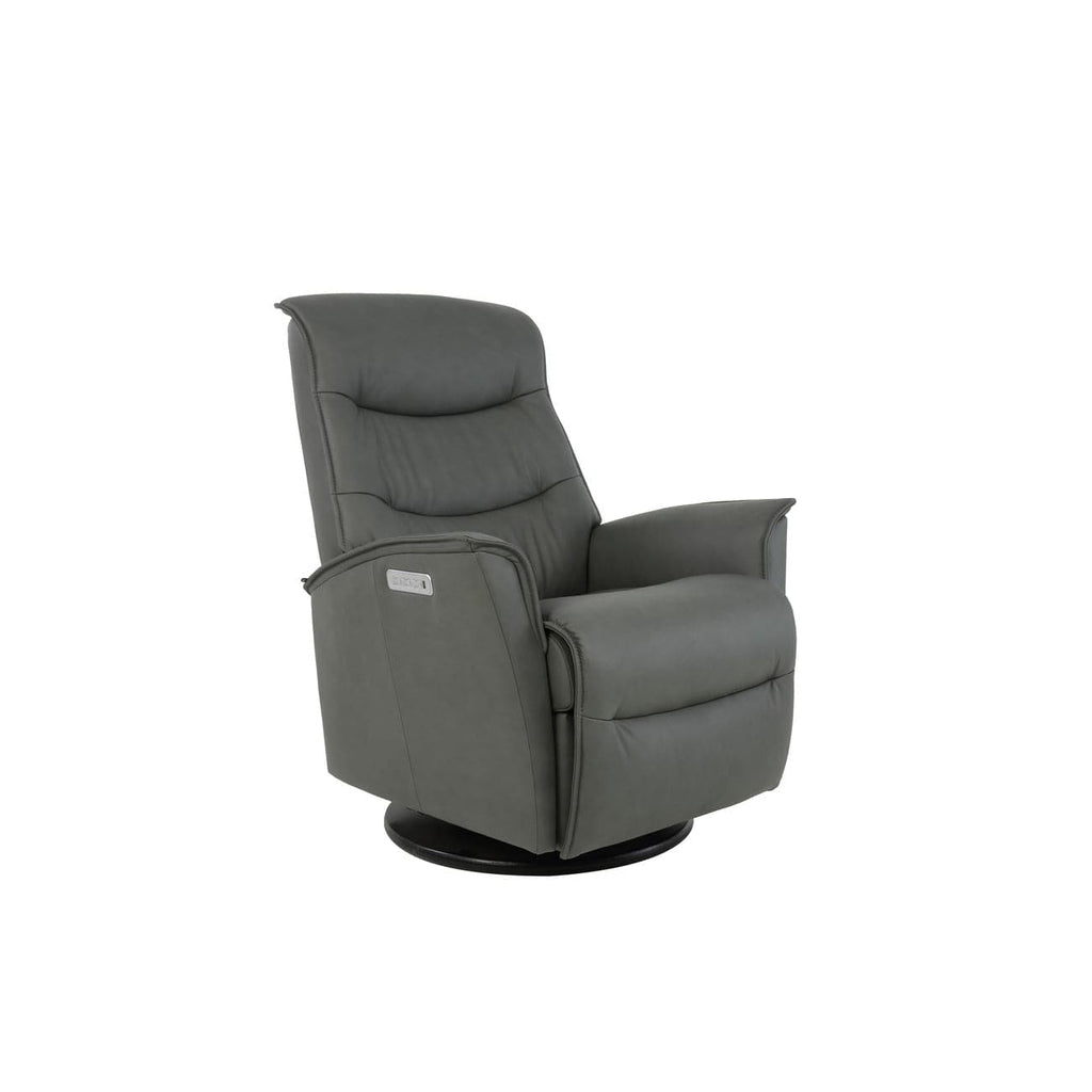 Dallas Large Power (3 Motor) Swing Relaxer-Fjords-FJORDS-575116P-201-Lounge ChairsSoft Line Leather 201 Black-1-France and Son