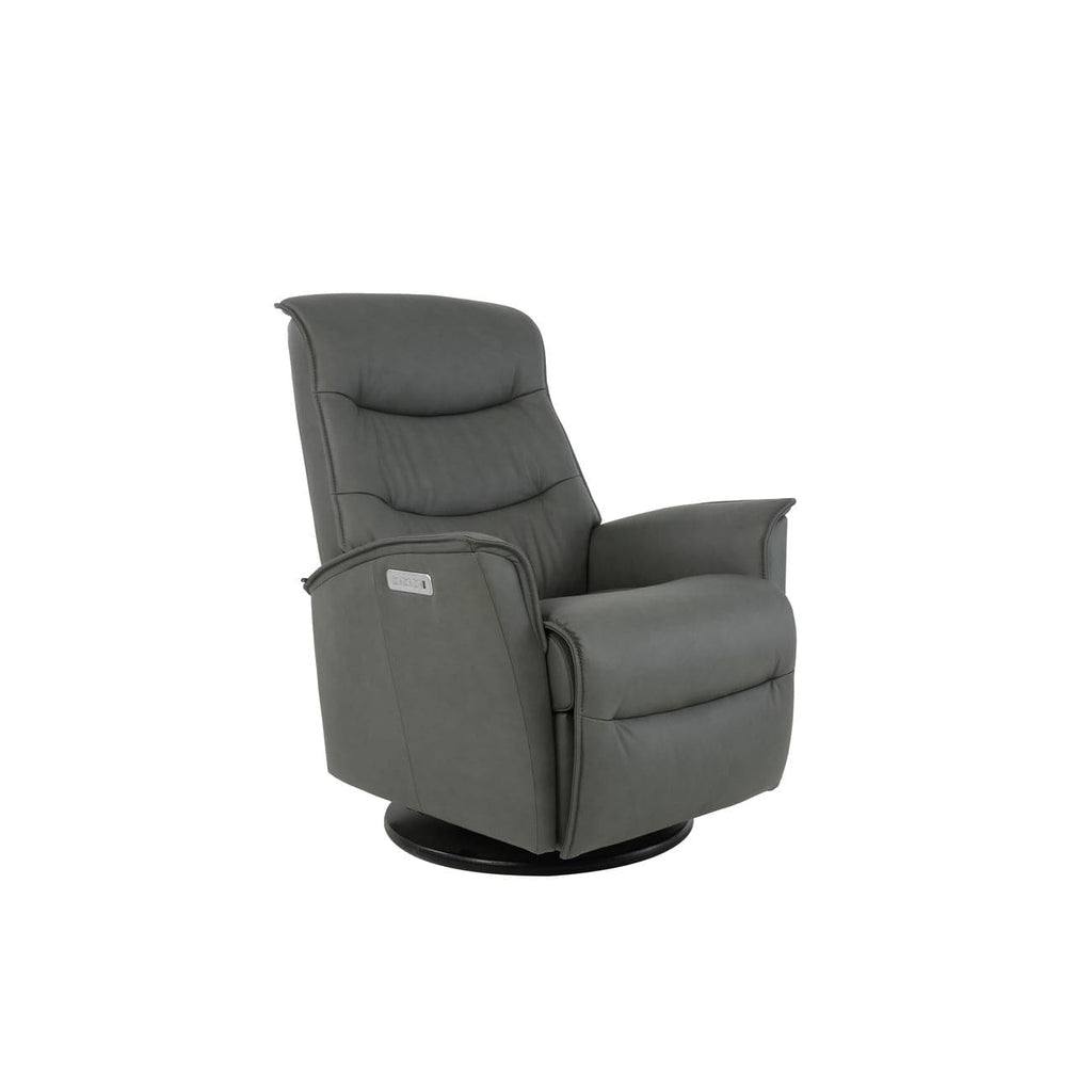 Dallas Small Power (3 Motor) Swing Relaxer-Fjords-FJORDS-574116P-227-Lounge ChairsSoft Line Leather 227 Grey-1-France and Son
